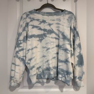 PISTOLA Misha Women’s Blue Tie Dye Crew Neck Pullover Sweatshirt Small